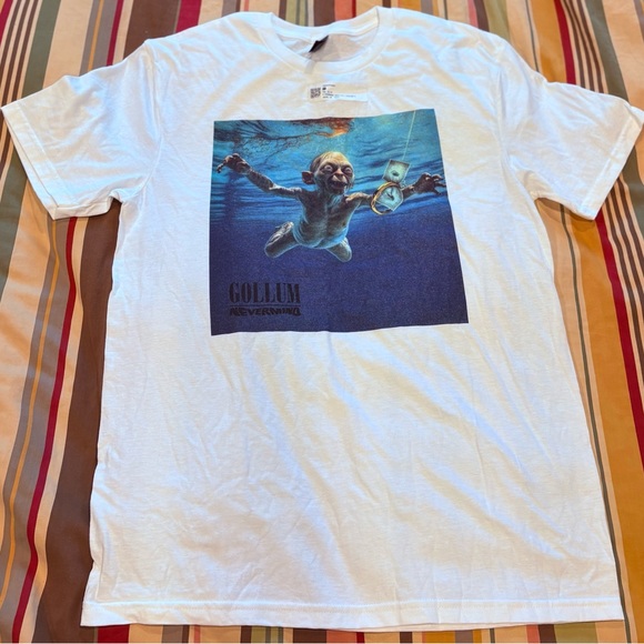 Gildan Other - NWT Graphic Like- Nirvana Teen Spirit T-Shirt with Gollum Print